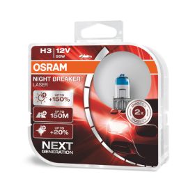 Halogénová žiarovka Osram H3 12V 55W PK22S NIGHT BREAKER LASER +150% / 2ks