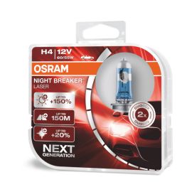 Halogénová žiarovka Osram H4 12V 60/55W P43t NIGHT BREAKER LASER +150% /2 ks